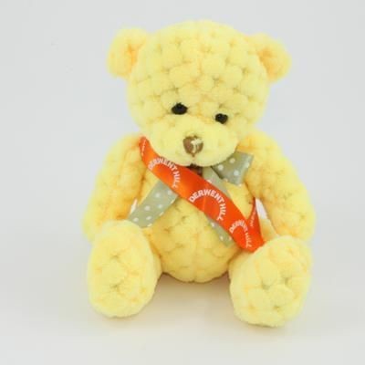 Branded Promotional 15CM SASH SUNSHINE WAFFLE BEAR Soft Toy From Concept Incentives.