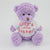 Branded Promotional 15CM TEE SHIRT ORCHID WAFFLE BEAR Soft Toy From Concept Incentives.