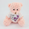 Branded Promotional 15CM TEE SHIRT PEACH WAFFLE BEAR Soft Toy From Concept Incentives.