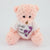 Branded Promotional 15CM TEE SHIRT PEACH WAFFLE BEAR Soft Toy From Concept Incentives.