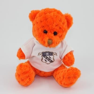 Branded Promotional 15CM TEE SHIRT PUMPKIN WAFFLE BEAR Soft Toy From Concept Incentives.