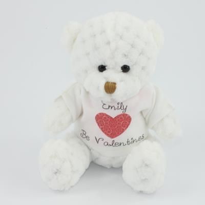 Branded Promotional 15CM TEE SHIRT SNOWDROP WAFFLE BEAR Soft Toy From Concept Incentives.