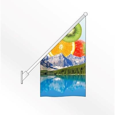 Branded Promotional ANGLED WALL FLAG POLE Flag Pole From Concept Incentives.