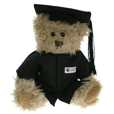 Branded Promotional 20CM WINDSOR BEAR with Cap & Gown Soft Toy From Concept Incentives.