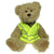 Branded Promotional 25CM WINDSOR BEAR with Hi-vis Vest Soft Toy From Concept Incentives.