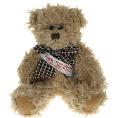 Branded Promotional 20CM WINDSOR BEAR with Sash Soft Toy From Concept Incentives.