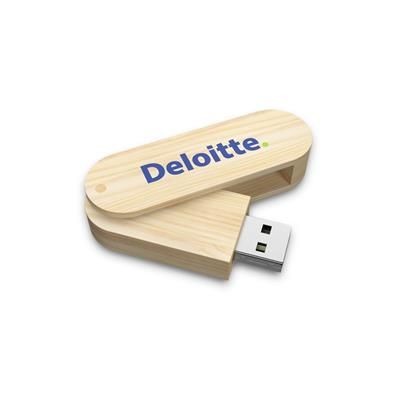 Branded Promotional WOOD USB TWIST Memory Stick USB From Concept Incentives.