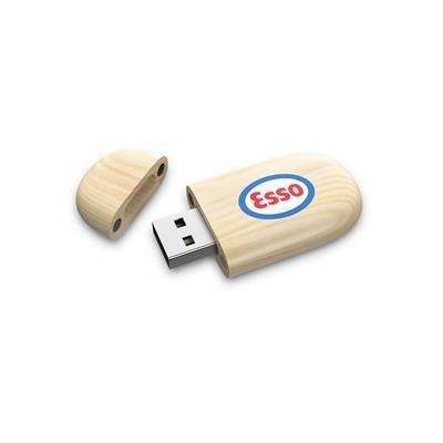 Branded Promotional OVAL WOOD USB FLASH DRIVE Memory Stick USB From Concept Incentives.