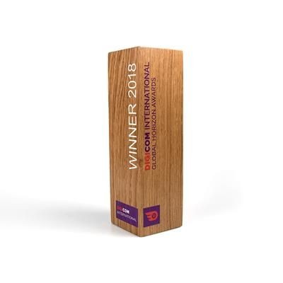 Branded Promotional REAL WOOD COLUMN AWARD SMALL Award From Concept Incentives.