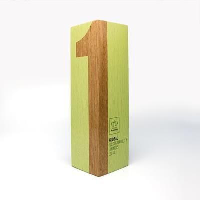 Branded Promotional REAL WOOD COLUMN AWARD MEDIUM Award From Concept Incentives.