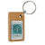 Branded Promotional REAL WOOD KEYRING with Domed Metal Insert Keyring From Concept Incentives.