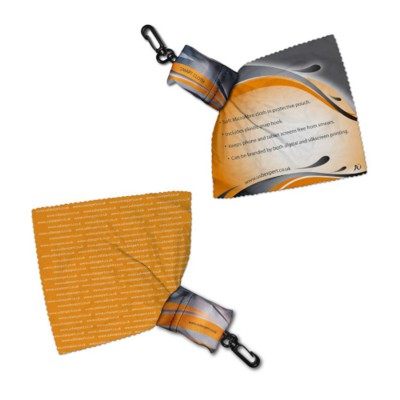 Branded Promotional SOFT MICROFIBRE CLOTH in Protective Pouch Lens Cleaning Cloth From Concept Incentives.