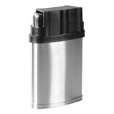 Branded Promotional 7OZ SILVER STAINLESS STEEL METAL HIP FLASK with 3 Cup in Cover Hip Flask From Concept Incentives.