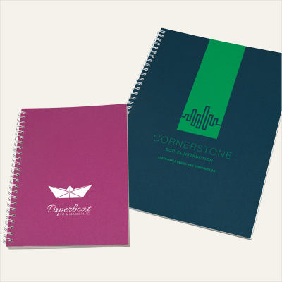 Branded Promotional ENVIRO-SMART - CRAFT COVER WIRO NOTE PAD Notepad from Concept Incentives