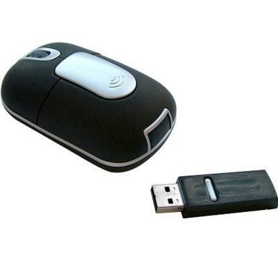 Branded Promotional CORDLESS OPTICAL MOUSE in Black & Silver Mouse From Concept Incentives.