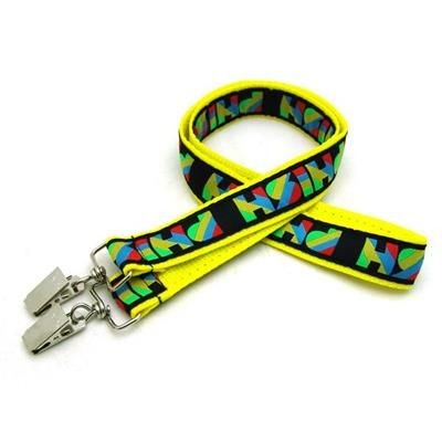 Branded Promotional 1 INCH WOVEN LANYARD with Double Standard Attachment Lanyard From Concept Incentives.