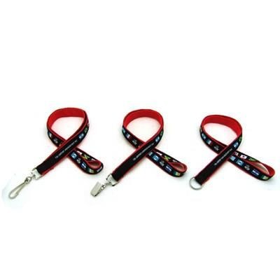 Branded Promotional 3 - 4 INCH WOVEN LANYARD with Bulldog Clip Lanyard From Concept Incentives.