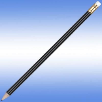 Branded Promotional ORO PENCIL in Black Pencil From Concept Incentives.