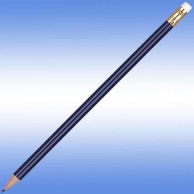 Branded Promotional ORO PENCIL in Dark Blue Pencil From Concept Incentives.