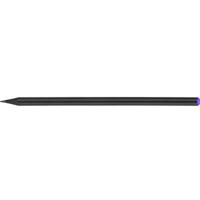 Branded Promotional BLACK KNIGHT GEM PENCIL in Black with Blue Gem Pencil From Concept Incentives.