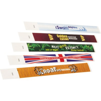 Branded Promotional TYVEK SECURITY WRIST BAND Wrist Band From Concept Incentives.