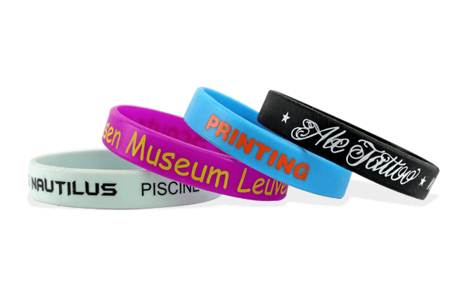 Branded Promotional CUSTOM SILICON WRISTBAND 1-COLOUR PRINTED Large Wrist Band From Concept Incentives.