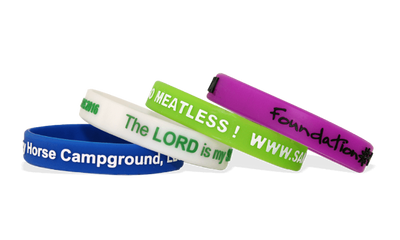 Branded Promotional CUSTOM SILICON WRISTBAND INK FILL EMBOSSED Small Wrist Band From Concept Incentives.