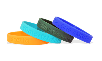 Branded Promotional CUSTOM SILICON WRISTBAND DEBOSSED Medium Wrist Band From Concept Incentives.