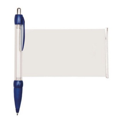 Branded Promotional BANNER MESSAGE PEN in Dark Blue Pen From Concept Incentives.