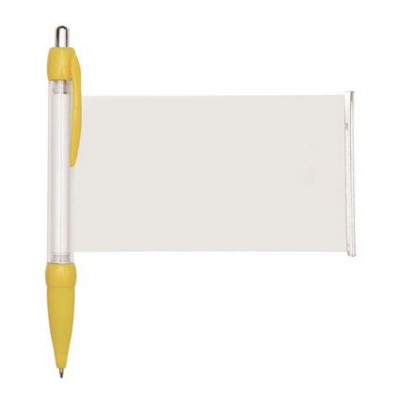 Branded Promotional BANNER MESSAGE PEN in Yellow Pen From Concept Incentives.