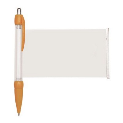 Branded Promotional BANNER MESSAGE PEN in Orange Pen From Concept Incentives.