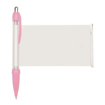 Branded Promotional BANNER MESSAGE PEN in Pink Pen From Concept Incentives.