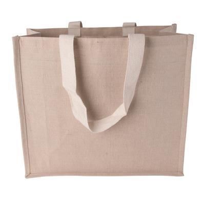 Branded Promotional CANVAS SHOPPER with Woven Handles Bag From Concept Incentives.