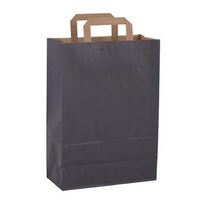 Branded Promotional PAPER BAG with Flat Handle Carrier Bag From Concept Incentives.