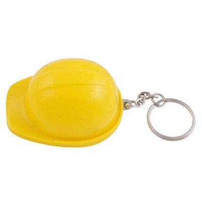 Branded Promotional HARD HAT BOTTLE OPENER AND KEYRING CHAIN in Yellow Bottle Opener From Concept Incentives.
