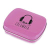 Branded Promotional RECTANGULAR MINTS TIN in Dark Pink Mints From Concept Incentives.