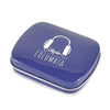 Branded Promotional RECTANGULAR MINTS TIN in Navy Blue Mints From Concept Incentives.