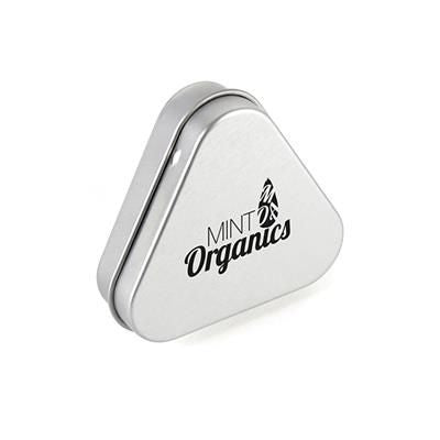 Branded Promotional TRIANGULAR MINTS TIN Mints From Concept Incentives.