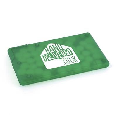 Branded Promotional MINTS CARD in Green Mints From Concept Incentives.