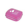 Branded Promotional MICRO RECTANGULAR MINTS TIN in Pink Mints From Concept Incentives.