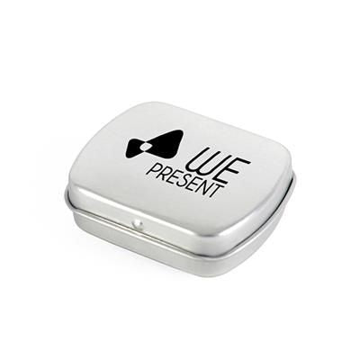 Branded Promotional MICRO RECTANGULAR MINTS TIN in Silver Mints From Concept Incentives.