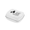 Branded Promotional MICRO RECTANGULAR MINTS TIN in White Mints From Concept Incentives.