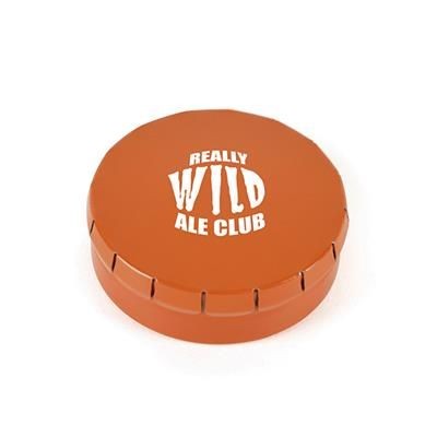 Branded Promotional CLIC CLAC MINTS TIN in Amber Mints From Concept Incentives.