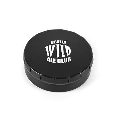 Branded Promotional CLIC CLAC MINTS TIN in Black Mints From Concept Incentives.