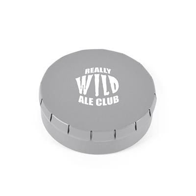 Branded Promotional CLIC CLAC MINTS TIN in Grey Mints From Concept Incentives.