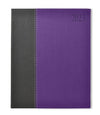 Branded Promotional NEWHIDE BICOLOUR QUARTO DESK DIARY in Purple from Concept Incentives