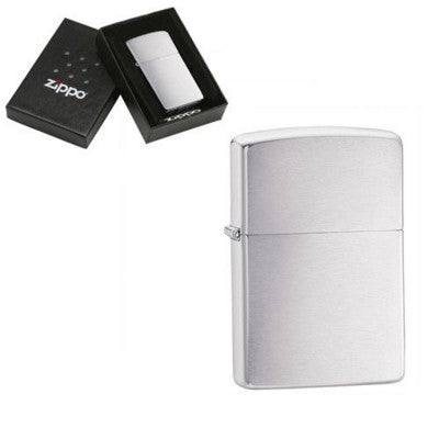 Branded Promotional GENUINE ZIPPO LIGHTER in Brushed Silver Chrome Lighter From Concept Incentives.