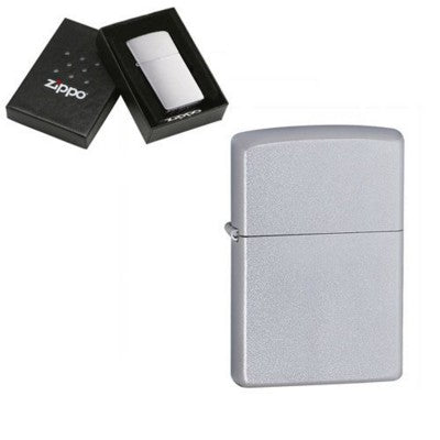 Branded Promotional GENUINE ZIPPO LIGHTER in Satin Silver Chrome Lighter From Concept Incentives.