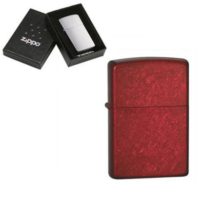 Branded Promotional GENUINE ZIPPO LIGHTER in Candy Apple Red Finish Lighter From Concept Incentives.