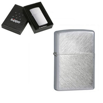 Branded Promotional GENUINE ZIPPO LIGHTER in Silver Chrome Herringbone Sweep Brushed Finish Lighter From Concept Incentives.